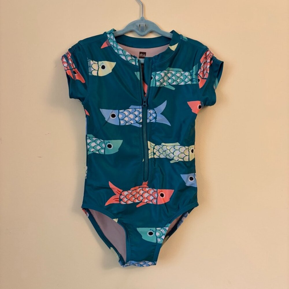 Koi Fish One Piece Bathing Suit - Tea Collection - Size 4